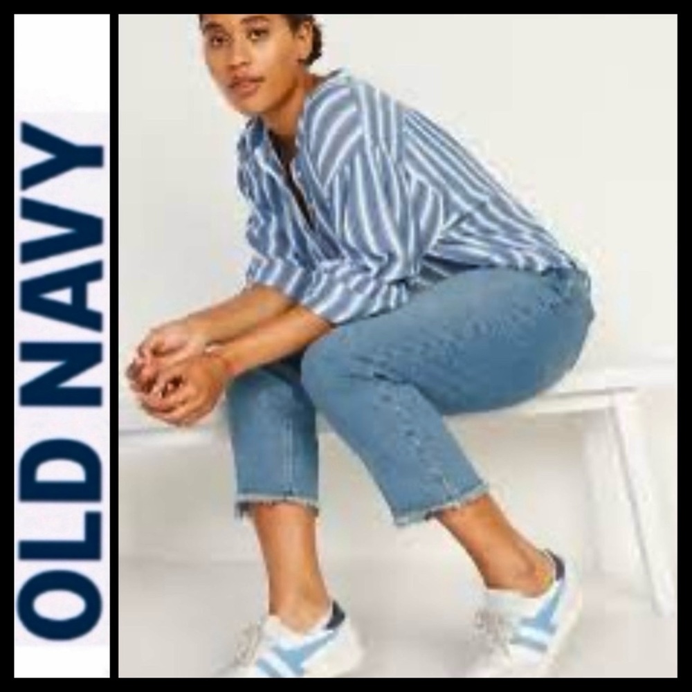 NWT Old Navy Sky Hi Curvy Straight Jeans